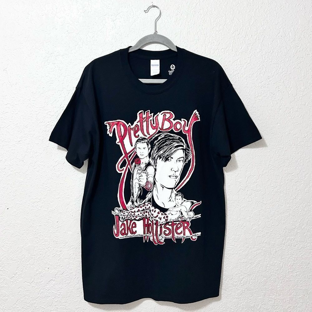 Pretty Boy Jake Hollister short sleeve shirt black size large